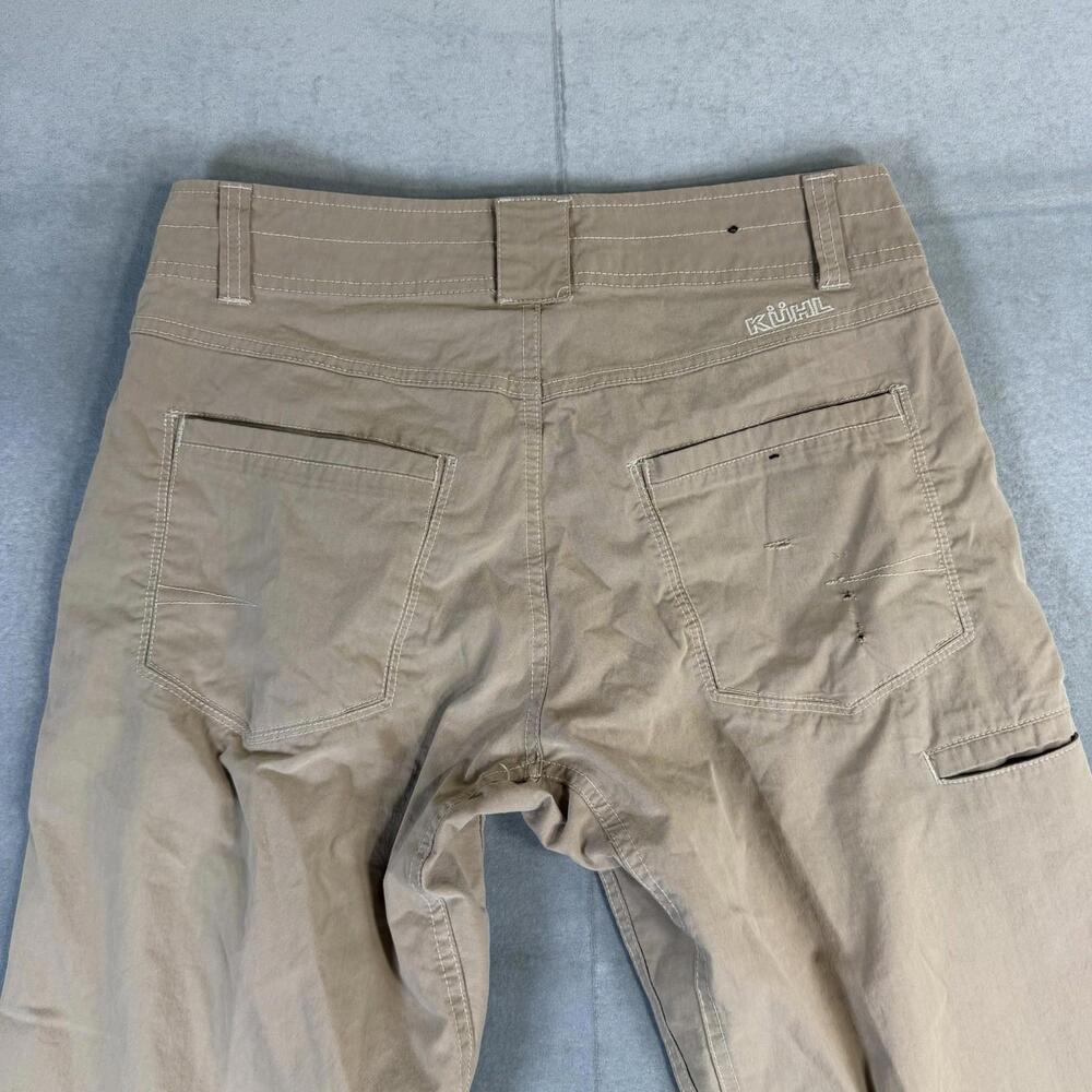 Kuhl Slax Pants Mens 30x30 Khaki Nylon Stretch Outdoors Hiking Lightweight - Picture 4 of 10